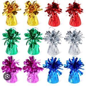 Metallic Balloon Weights - Multicolor Pack (set of 8)